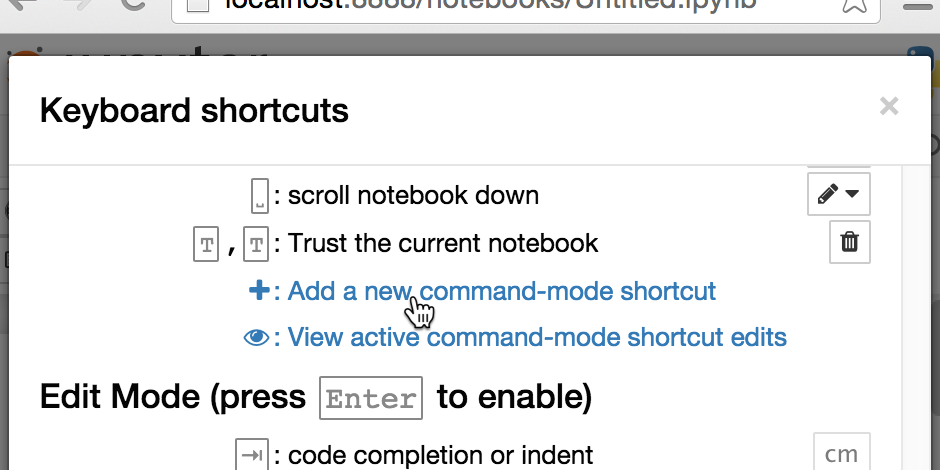 add a new keyboard shortcut